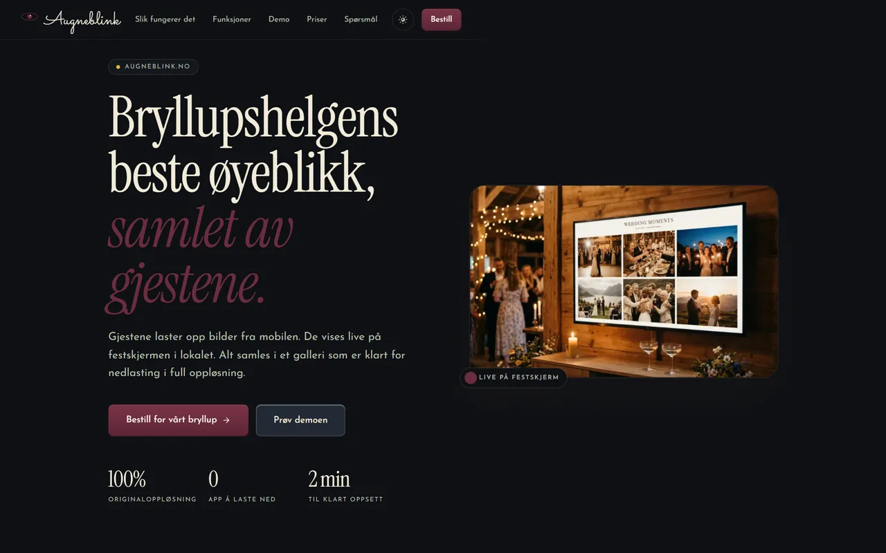 Skjermbilde av Augneblink