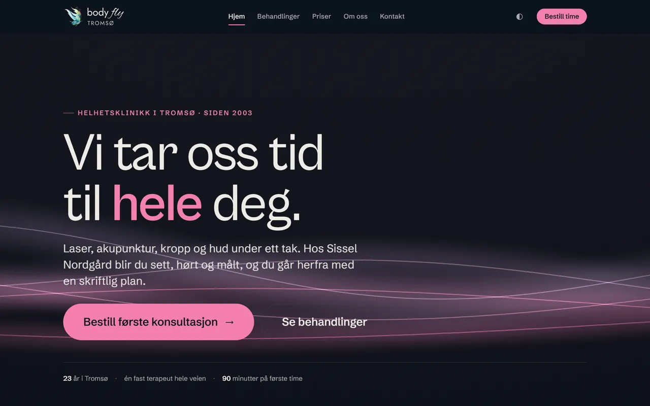 Skjermbilde av Bodyfly Tromsø