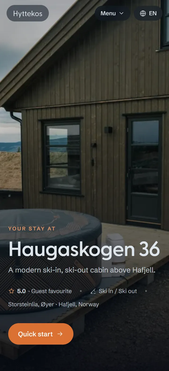 Skjermbilde av Hytteguide